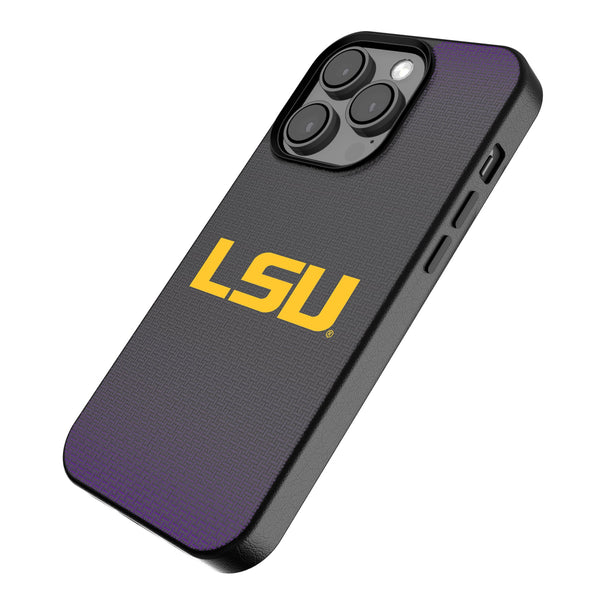 Louisiana State University Tigers Linen iPhone MagSafe Compatible Phone Case for Apple iPhone Iso.Jpg