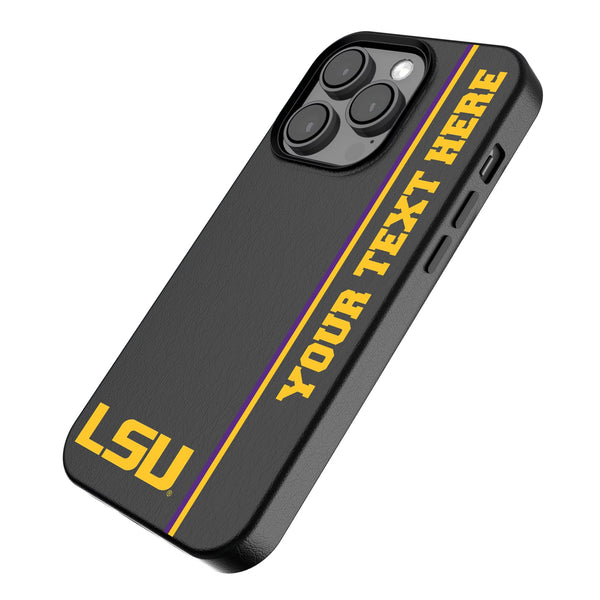 Louisiana State University Tigers Personalized Sidebard iPhone MagSafe Compatible Phone Case for Apple iPhone Iso.Jpg