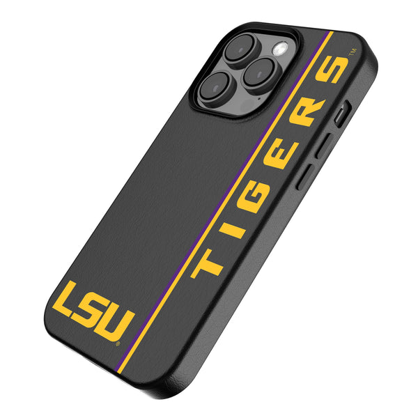 Louisiana State University Tigers Sidebar iPhone MagSafe Compatible Phone Case Iso.Jpg