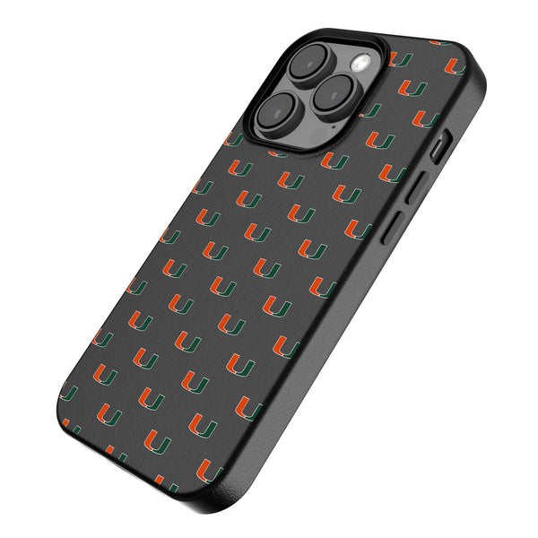 University of Miami Hurricanes Fashion Pattern iPhone MagSafe Compatible Phone Case for Apple iPhone Iso.Jpg