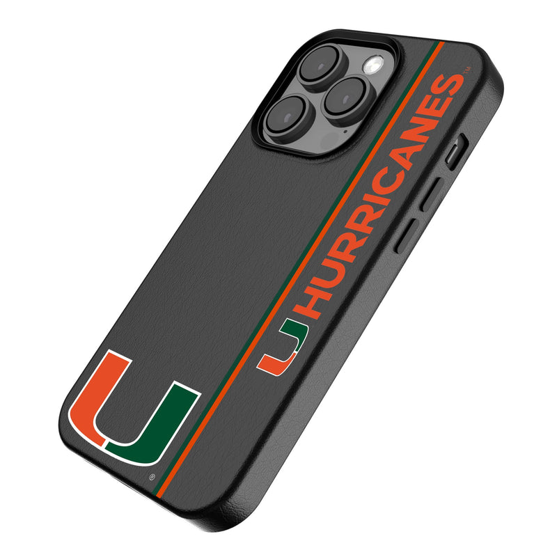 University of Miami Hurricanes Sidebar iPhone MagSafe Compatible Phone Case Iso.Jpg