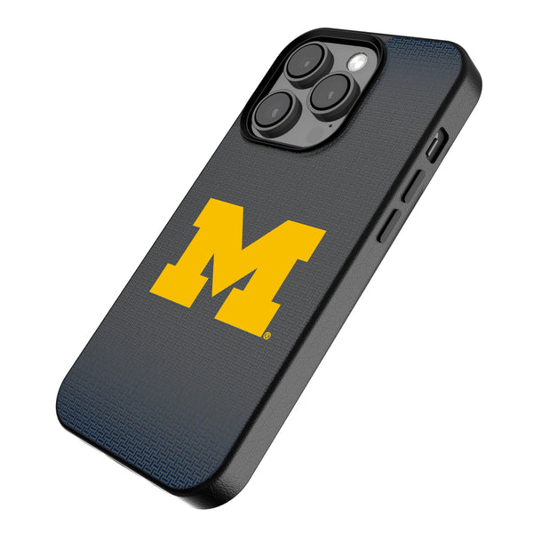 University of Michigan Wolverines Linen iPhone MagSafe Compatible Phone Case for Apple iPhone Iso.Jpg