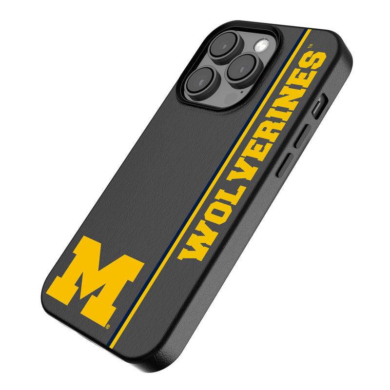 University of Michigan Wolverines Sidebar iPhone MagSafe Compatible Phone Case Iso.Jpg