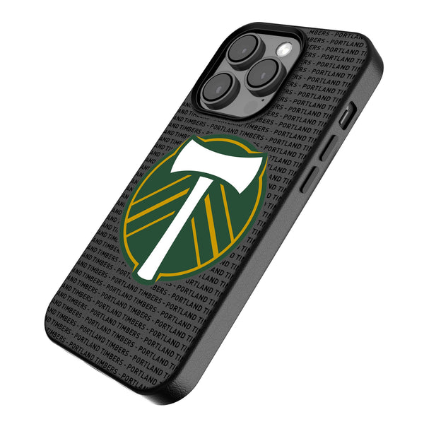 Portland Timbers Text Backdrop iPhone MagSafe Compatible Phone Case for Apple iPhone Iso.Jpg