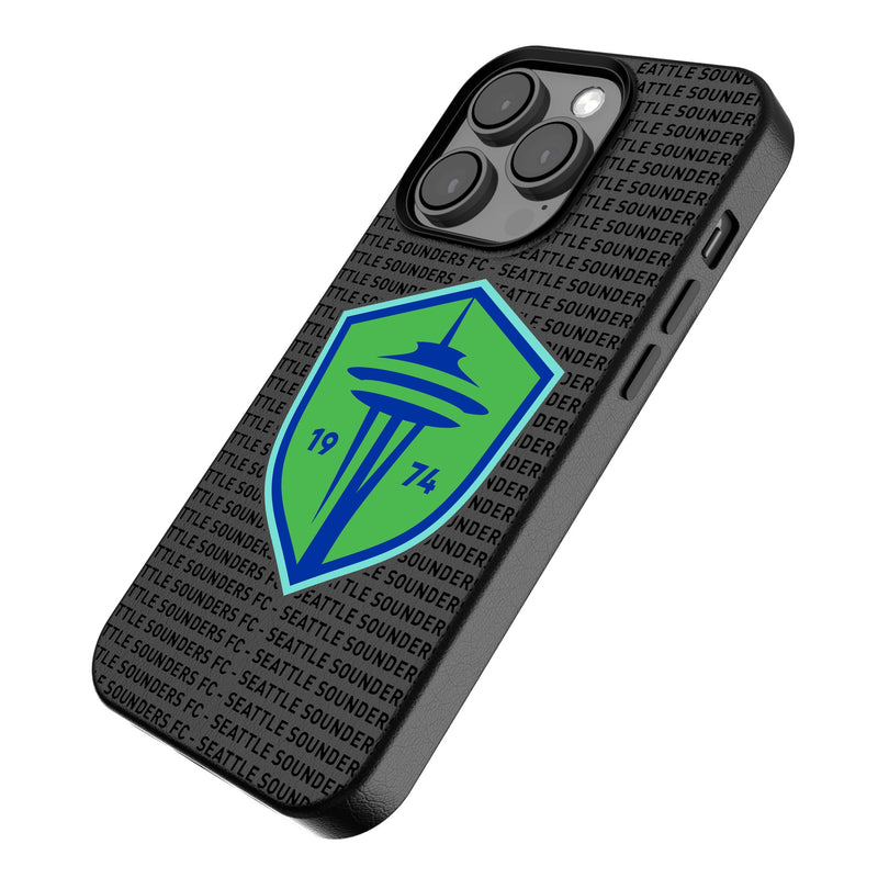Seattle Sounders FC Text Backdrop iPhone MagSafe Compatible Phone Case for Apple iPhone Iso.Jpg