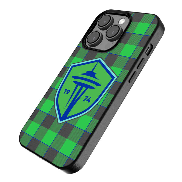 Seattle Sounders FC   Plaid iPhone MagSafe Compatible Phone Case Iso.Jpg