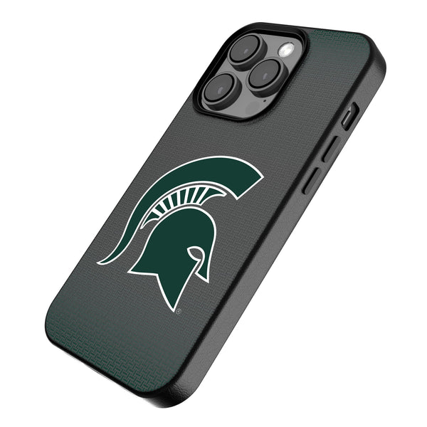 Michigan State University Spartans Linen iPhone MagSafe Compatible Phone Case for Apple iPhone Iso.Jpg
