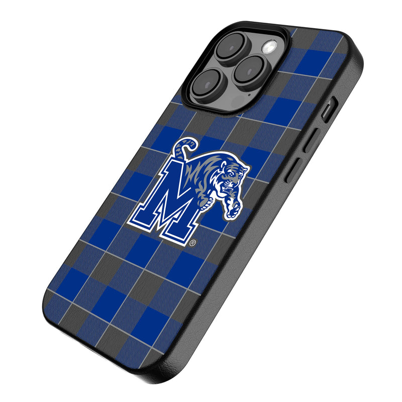 University of Memphis Tigers Plaid iPhone MagSafe Compatible Phone Case Iso.Jpg