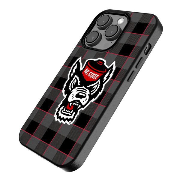 North Carolina State University Wolfpack Plaid iPhone MagSafe Compatible Phone Case Iso.Jpg