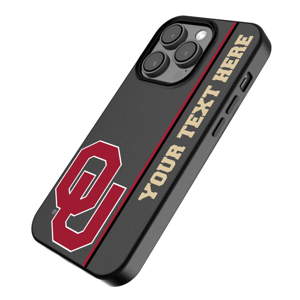 University of Oklahoma Sooners Personalized Sidebard iPhone MagSafe Compatible Phone Case for Apple iPhone Iso.Jpg