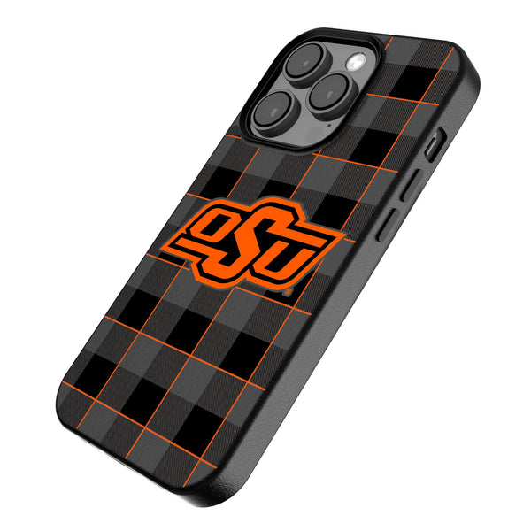 Oklahoma State University Cowboys Plaid iPhone MagSafe Compatible Phone Case Iso.Jpg