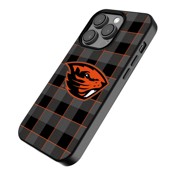 Oregon State University Beavers Plaid iPhone MagSafe Compatible Phone Case Iso.Jpg