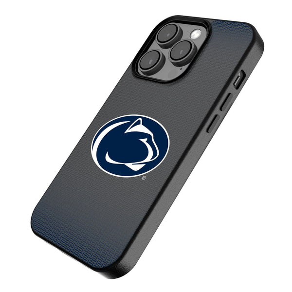Pennsylvania State University Nittany Lions Linen iPhone MagSafe Compatible Phone Case for Apple iPhone Iso.Jpg