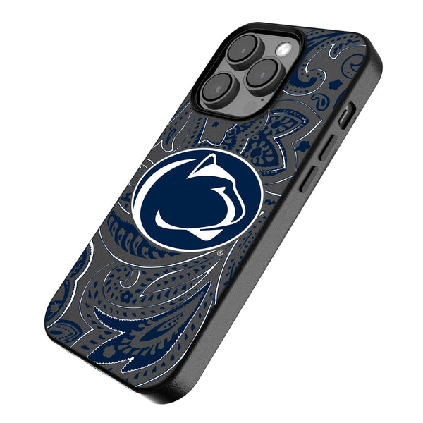 Pennsylvania State University Nittany Lions Paisley iPhone MagSafe Compatible Phone Case Iso.Jpg