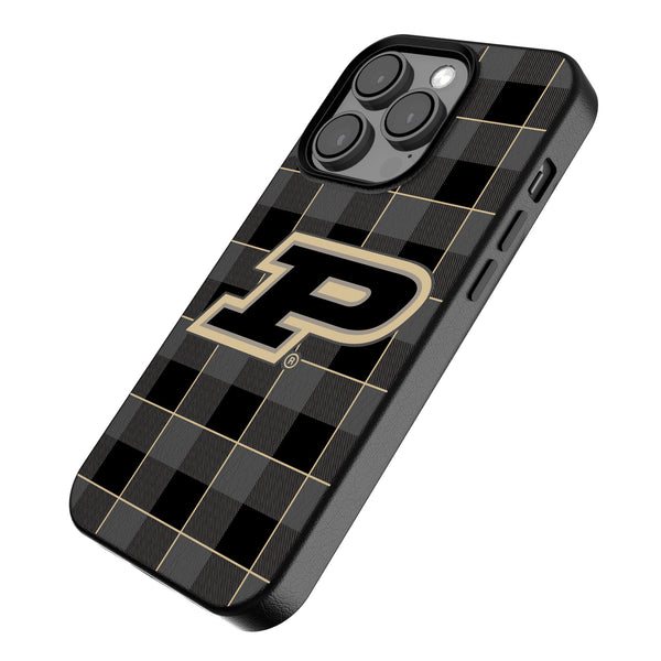 Purdue University Boilermakers Plaid iPhone MagSafe Compatible Phone Case Iso.Jpg