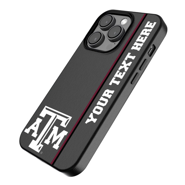 Texas A&M University Aggies Personalized Sidebard iPhone MagSafe Compatible Phone Case for Apple iPhone Iso.Jpg