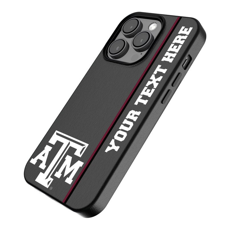 Texas A&M University Aggies Personalized Sidebard iPhone MagSafe Compatible Phone Case for Apple iPhone Iso.Jpg