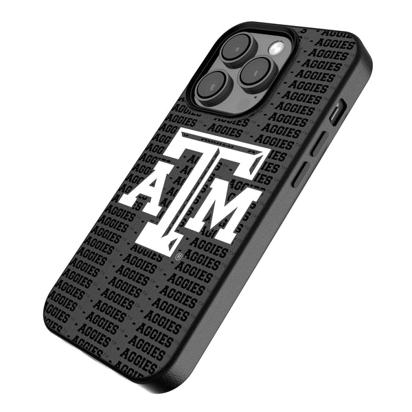 Texas A&M University Aggies Text Backdrop iPhone MagSafe Compatible Phone Case for Apple iPhone Iso.Jpg