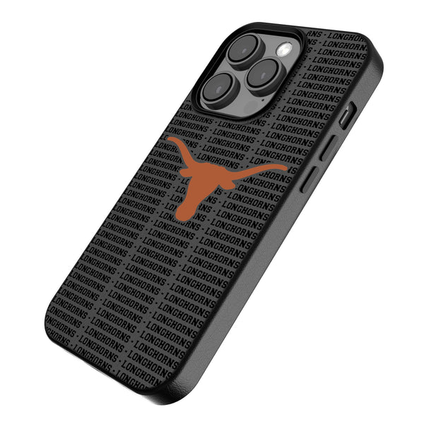 University of Texas Longhorns Text Backdrop iPhone MagSafe Compatible Phone Case Iso.Jpg