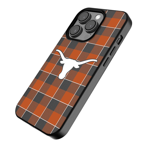 University of Texas Longhorns Plaid iPhone MagSafe Compatible Phone Case for Apple iPhone Iso.Jpg