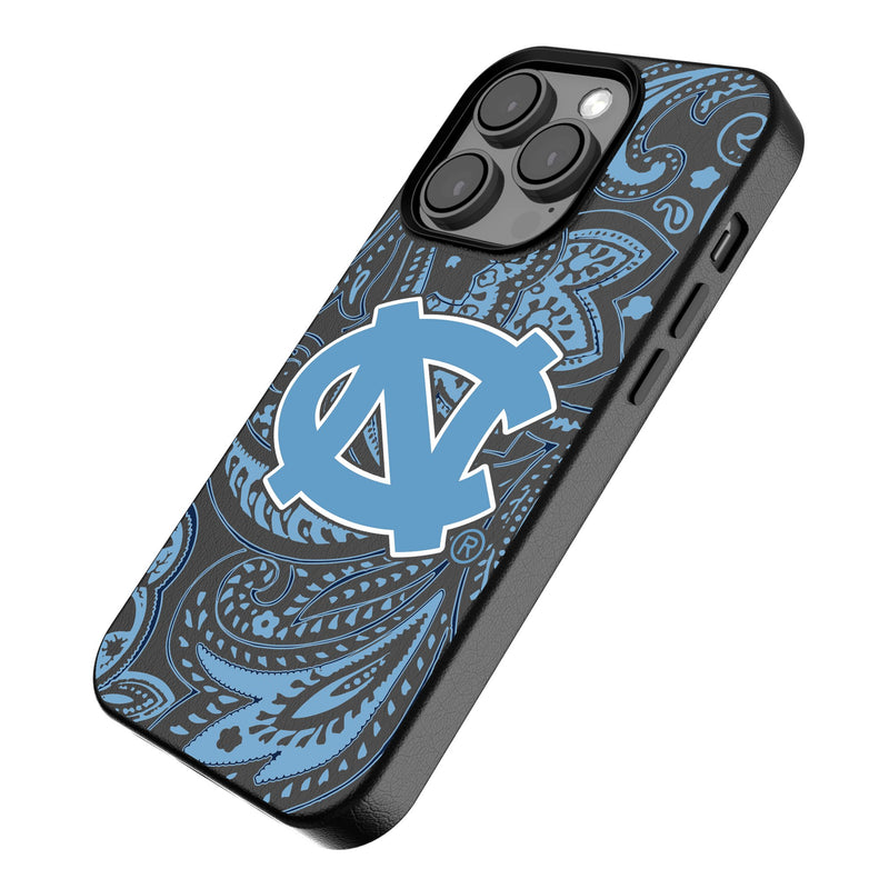 University of North Carolina Tar Heels Paisley iPhone MagSafe Compatible Phone Case Iso.Jpg