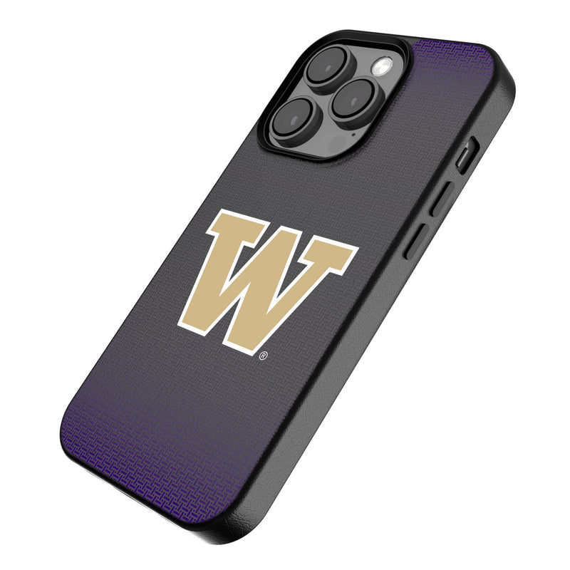 University of Washington Huskies Linen iPhone MagSafe Compatible Phone Case for Apple iPhone Iso.Jpg