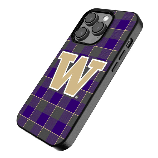 University of Washington Huskies Plaid iPhone MagSafe Compatible Phone Case Iso.Jpg