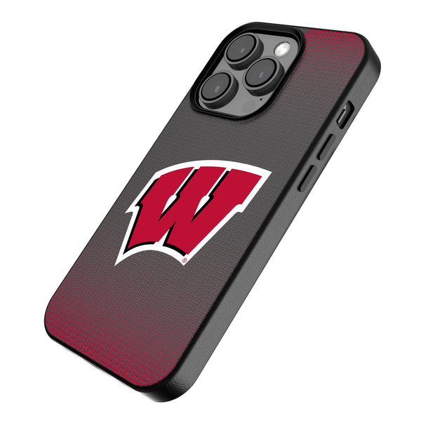 University of Wisconsin Badgers Linen iPhone MagSafe Compatible Phone Case for Apple iPhone Iso.Jpg