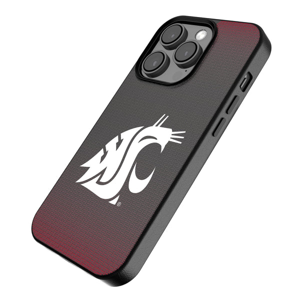 Washington State University Cougars Linen iPhone MagSafe Compatible Phone Case for Apple iPhone Iso.Jpg