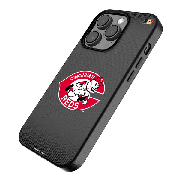 Cincinnati Reds 1974-1992 - Cooperstown Collection Linen iPhone MagSafe Compatible Phone Case for Apple iPhone Iso.Jpg