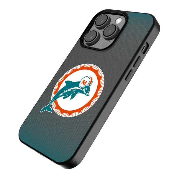 Miami Dolphins 1966-1973 Historic Collection Linen iPhone MagSafe Compatible Phone Case for Apple iPhone Iso.Jpg