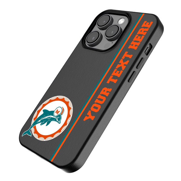 Miami Dolphins 1966-1973 Historic Collection Personalized Sidebard iPhone MagSafe Compatible Phone Case for Apple iPhone Iso.Jpg