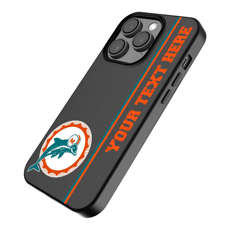 Miami Dolphins 1966-1973 Historic Collection Personalized Sidebard iPhone MagSafe Compatible Phone Case for Apple iPhone Iso.Jpg