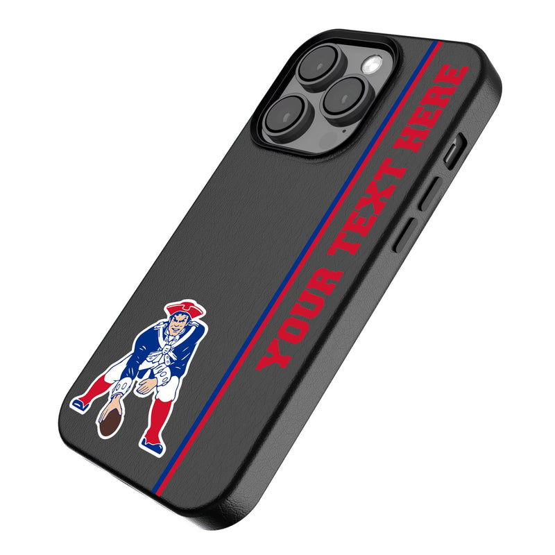 New England Patriots Historic Collection Personalized Sidebard iPhone MagSafe Compatible Phone Case for Apple iPhone Iso.Jpg