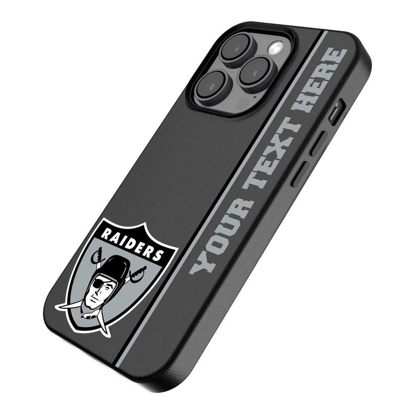 Oakland Raiders 1963 Historic Collection Personalized Sidebard iPhone MagSafe Compatible Phone Case for Apple iPhone Iso.Jpg