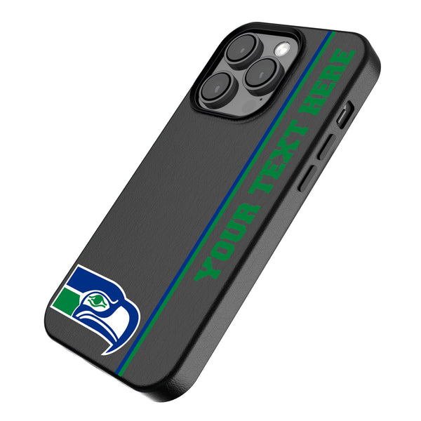 Seattle Seahawks Historic Collection Personalized Sidebard iPhone MagSafe Compatible Phone Case for Apple iPhone Iso.Jpg