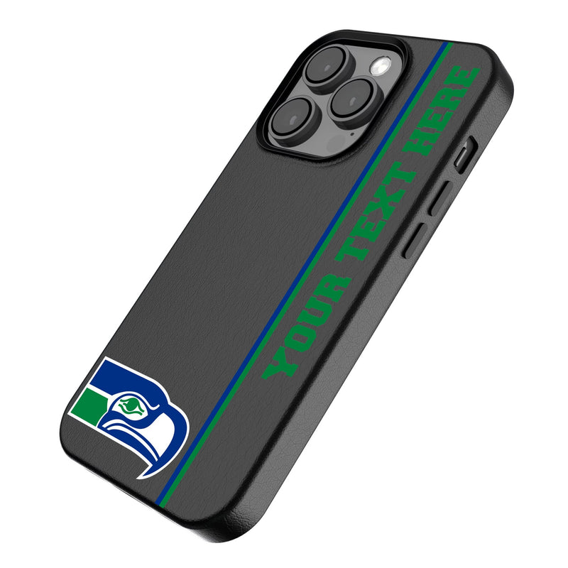 Seattle Seahawks Historic Collection Personalized Sidebard iPhone MagSafe Compatible Phone Case for Apple iPhone Iso.Jpg