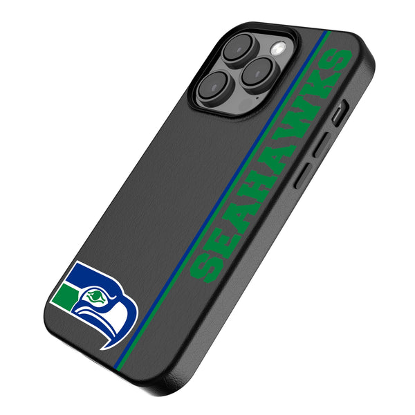 Seattle Seahawks Historic Collection Sidebar iPhone MagSafe Compatible Phone Case for Apple iPhone Iso.Jpg