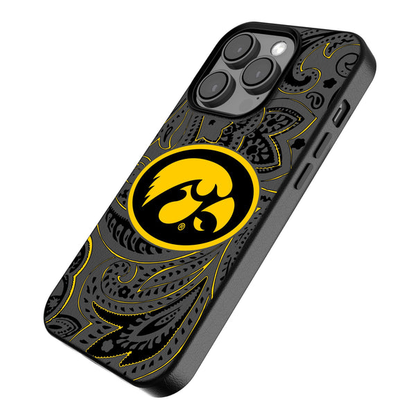 University of Iowa Hawkeyes Paisley iPhone MagSafe Compatible Phone Case Iso.Jpg