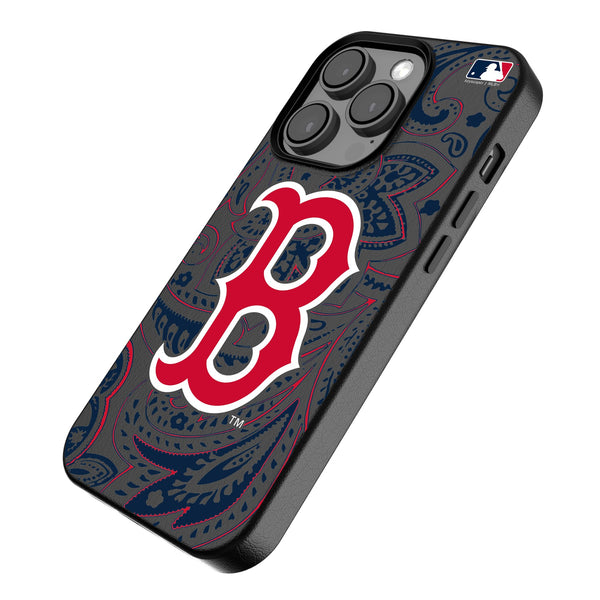 Boston Red Sox Paisley iPhone MagSafe Compatible Phone Case for Apple iPhone Iso.Jpg