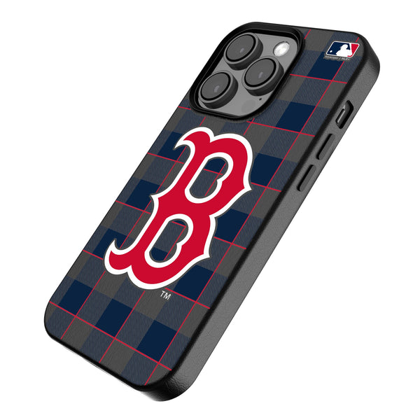 Boston Red Sox Plaid iPhone MagSafe Compatible Phone Case for Apple iPhone Iso.Jpg