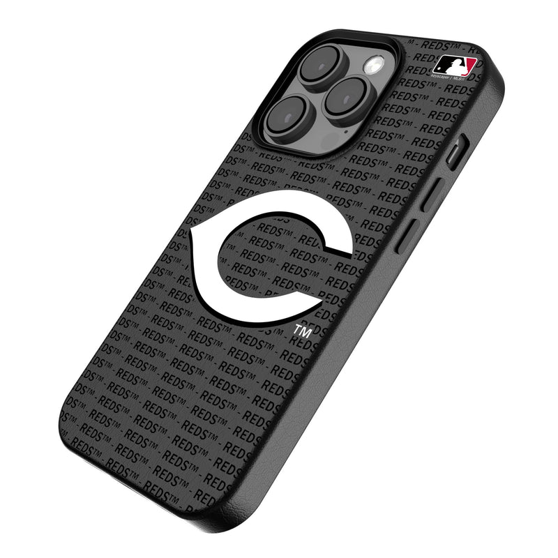 Cincinnati Reds Text Backdrop iPhone MagSafe Compatible Phone Case for Apple iPhone Iso.Jpg