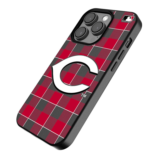 Cincinnati Reds Plaid iPhone MagSafe Compatible Phone Case for Apple iPhone Iso.Jpg