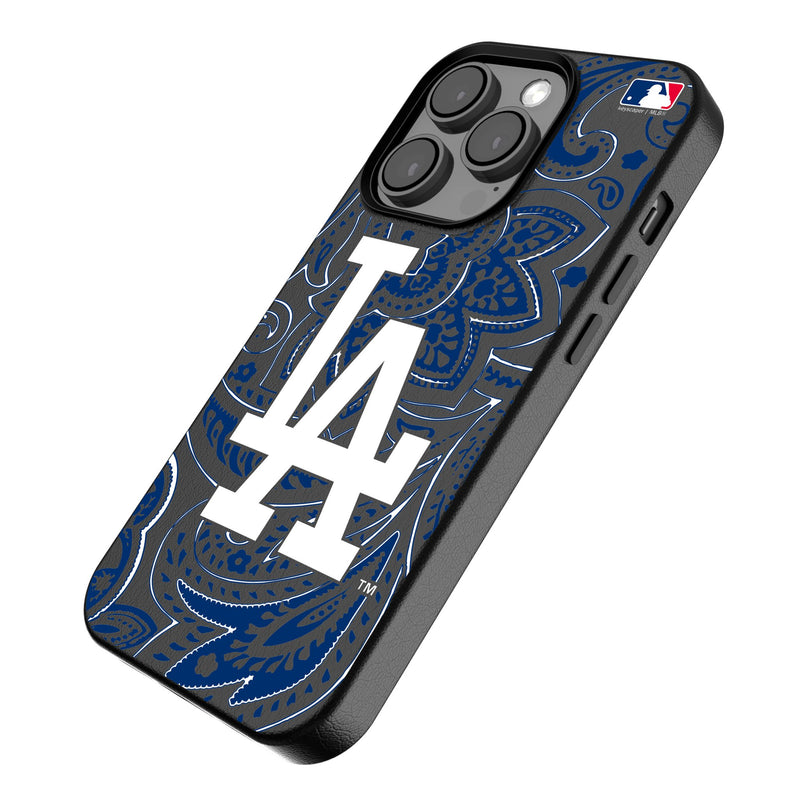 LA Dodgers Paisley iPhone MagSafe Compatible Phone Case for Apple iPhone Iso.Jpg