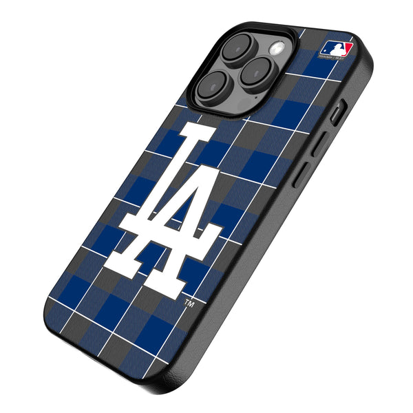 LA Dodgers Plaid iPhone MagSafe Compatible Phone Case for Apple iPhone Iso.Jpg