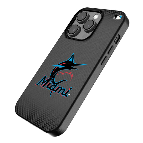 Miami Marlins Linen iPhone MagSafe Compatible Phone Case for Apple iPhone Iso.Jpg