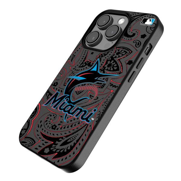 Miami Marlins Paisley iPhone MagSafe Compatible Phone Case Iso.Jpg