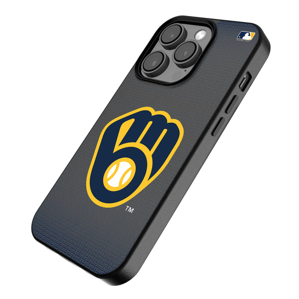 Milwaukee Brewers Linen iPhone MagSafe Compatible Phone Case for Apple iPhone Iso.Jpg