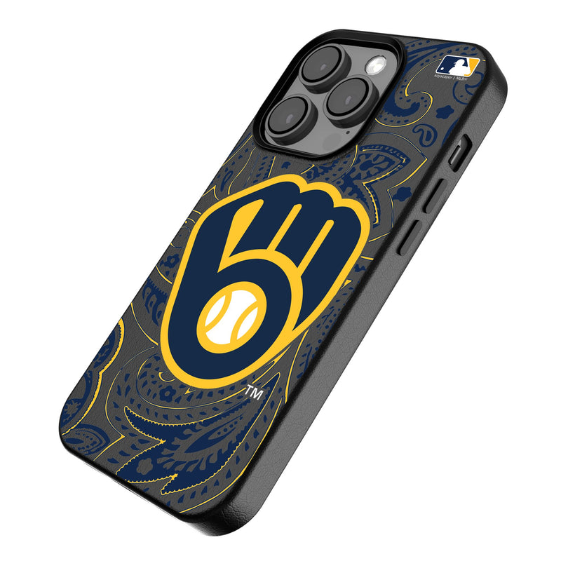 Milwaukee Brewers Paisley iPhone MagSafe Compatible Phone Case Iso.Jpg