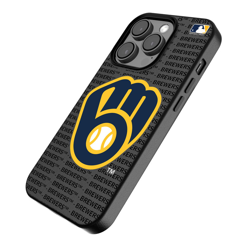 Milwaukee Brewers Text Backdrop iPhone MagSafe Compatible Phone Case for Apple iPhone Iso.Jpg